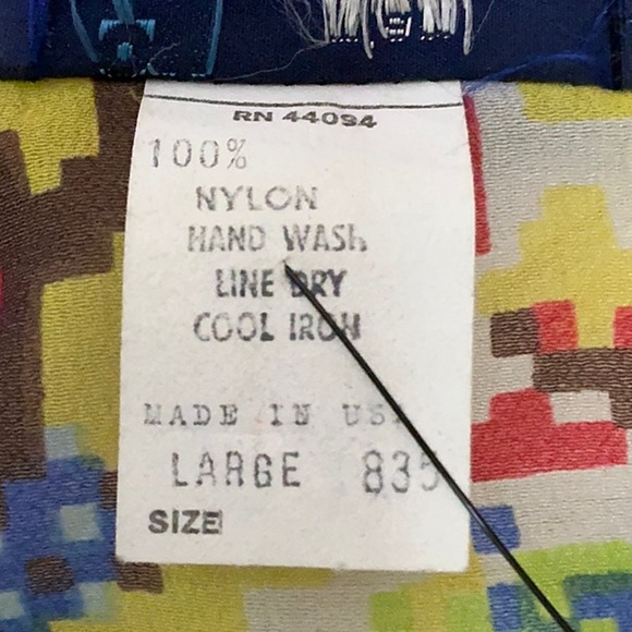 Vintage JH MIAMI Jack Hartley 60s 70s PSYCHEDELIC Tie front top RESORT hippie - Picture 7 of 9